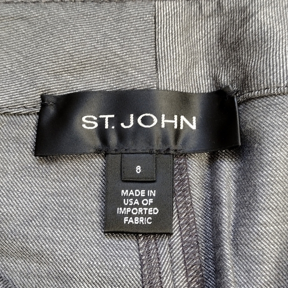 ST.JOHN Wool Blend High Rise Gray Trouser Pants - Picture 8 of 8